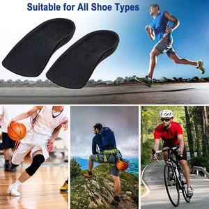 Plantillas para Fascitis Plantar con Soporte <span class=keywords><strong>de</strong></span> Arco <span class=keywords><strong>de</strong></span> Espuma Viscoelástica Poron y Taloneras para Alivio del <span class=keywords><strong>Dolor</strong></span> <span class=keywords><strong>de</strong></span> Talón y Pies Planos, Antideslizantes, para Mujer y Hombre, Negras - Product Image 6
