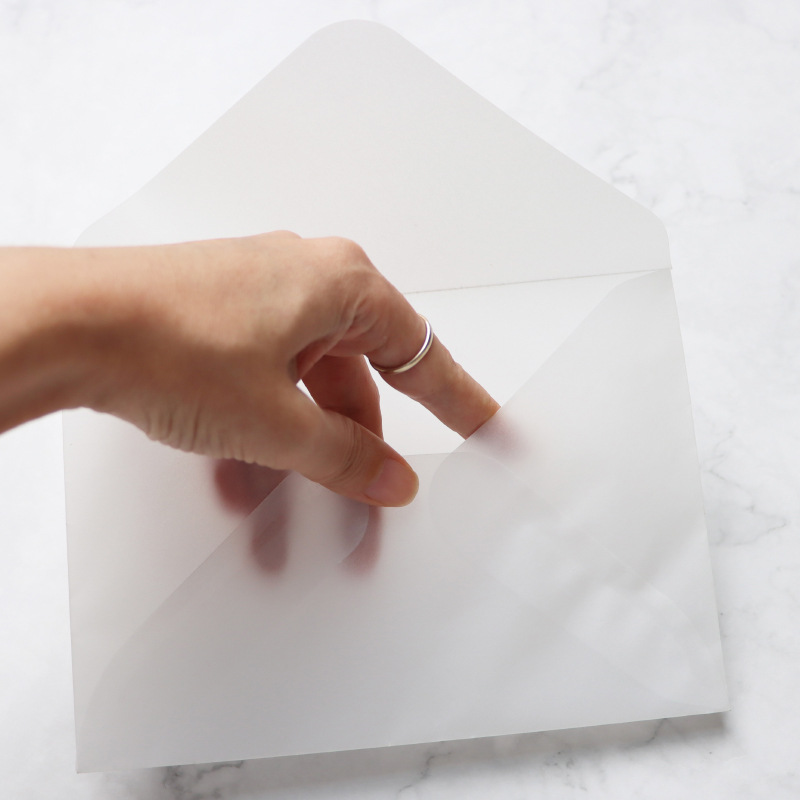 Горячая Распродажа Свадебный конверт матовый прозрачный пергаментный бумажный конверт в наличии