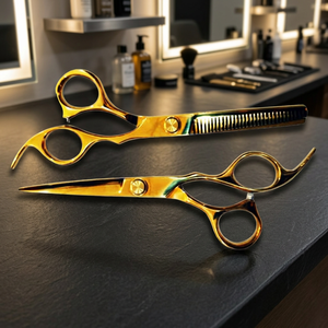 Ciseaux de coiffure professionnels en acier inoxydable de qualité supérieure à 32 dents pour droitiers, pour salons de coiffure, barbiers et soins professionnels - Product Image 3