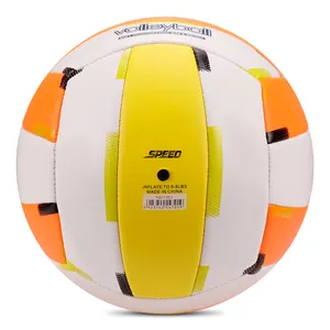 Hochwertiger Großhandel-Volleyball offizielle Größe 5 individuelle Strand-Volleyballkugel aus PU-Leder laminierter Volleyball