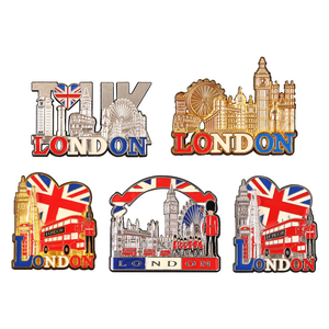 Imanes de nevera de metal magnéticos de diseño moderno personalizados por el fabricante, recuerdos de viaje de lugares emblemáticos de Inglaterra, imanes de nevera ecológicos - Product Image 1