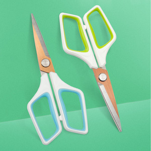 Office Scissors Stainless Steel Straight Head Blue White Green White Home Use DIY Craft Cutting Tools - Product Image 1