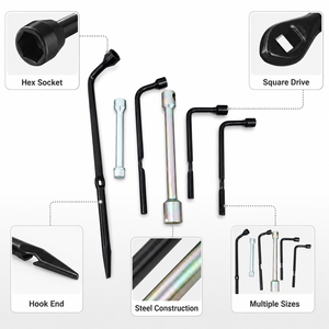 Heavy Duty Industrial Grade L-Type Hex <strong>Socket</strong> Wrench Tool <strong>Set</strong> | Metric Carbon Steel | Automotive Tire Repair Mechanical - Product Image 1