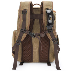 <span class=keywords><strong>Mochila</strong></span> de lona impermeable de gran capacidad <span class=keywords><strong>para</strong></span> fotógrafo informal, bolsa Micro SLR con cremallera <span class=keywords><strong>para</strong></span> fotografía al aire libre - Product Image 5