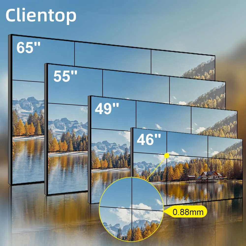 Pantalla LCD de pared para interior, Panel de empalme de vídeo 4K, 32/43/46/55/65 pulgadas, 2x2, 3x3, 4x4, LTI460HN09