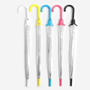 Long Handle Color Straight <b>Rod</b> Transparent Automatic Customized Logo Umbrella for Wedding - Product Image 2