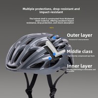 Nouveau casque de vélo respirant pour adultes avec feu arrière pour vélos de route et de montagne
