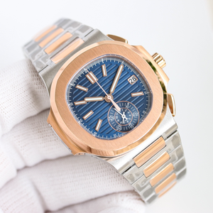 Reloj Automático Mecánico Patek Philippe para Hombre con Correa de Cuero, Caja de Acero Inoxidable y Esfera de Cristal de Zafiro - Moda de Lujo - Product Image 3