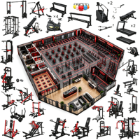 LISGLO Équipement de musculation complet en fer de haute qualité pour clubs, hôtels et centres de fitness