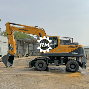 Excavadora de ruedas Hyundai 210W-9 usada, pocas horas de uso, motor Cummins, capacidad de la cucharóna de 0.92m, potencia de 124kW, fábrica SHIWEN - Product Image 2