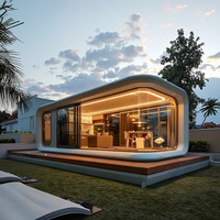 Cabine de couchage préfabriquée en acier moderne, imperméable, structure en acier, pour parc extérieur, salle de bain, bureau, magasin, design de capsule spatiale