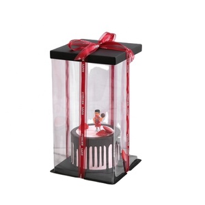 8 10 12 inch Clear Transparent PET Clear Decorative Cake Boxes
