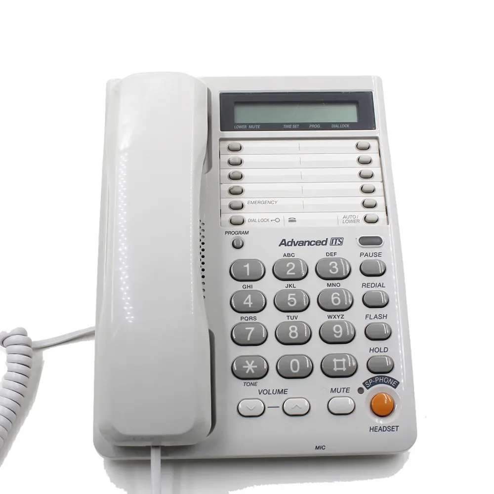 2 Line Landline Corded Phone Caller ID analog Telephone for Home Office