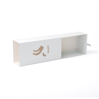Boîte cadeau Boîte d'emballage pour chaussettes Vente en gros Boîtes en carton de luxe blanches avec logo personnalisé Boîtes à tiroirs en papier pour l'emballage des chaussettes