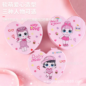 Baby Hello Heart Jewelry <b>Box</b> Double Layer Storage For Girls Hair Accessories With Doll Design - Product Image 3