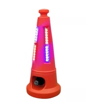 Cône de signalisation routière réfléchissant en PVC/PU avec alarme vocale, batterie de secours 30AH 12H, haut-parleur directionnel 200W, lumières LED clignotantes pour autoroute et tunnel