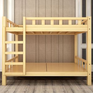 Letto a Castello Multifunzionale in Legno di Pino Massiccio Stile Nordico con Scala e Ringhiera di Sicurezza per Camera da Letto dei Bambini - Product Image 5