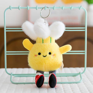 卡通运动玩偶足球羽毛球橄榄球玩偶仿真网球台球运动玩偶棉质毛绒挂件钥匙扣 - Product Image 6