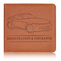 Étui de protection pour permis de conduire avec logo personnalisé pour documents d'immatriculation et d'assurance auto