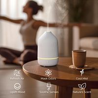 Diffuseur d'arômes ultrasonique portable, mignon, à thème animal, écologique, avec éclairage LED, humidificateur, faible bruit 35 dB, sans eau, automatique