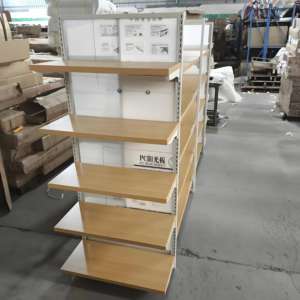 Étagères de supermarché personnalisables en bois et en métal, étagères de présentation de vente au détail robustes pour les épiceries et les centres commerciaux - Product Image 2