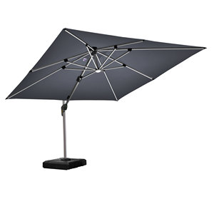 3*4m Solar Light Heavy Lamp Bead Umbrella <strong>Parasol</strong> for Outdoor Cafe Shop Restaurants and Hotels Round Square <strong>Rectangular</strong> Design - Product Image 2