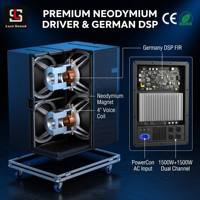 VIO 218 Subwoofer actif professionnel double 18 pouces 2400W RMS, enceinte extérieure avec DSP FIR allemand pour scène, concert, événement
