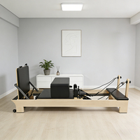 Equipo de Pilates Reformer de Madera de Arce para Mejorar la Postura, Máquina de Pilates Reformer de Madera de Arce para Gimnasios
