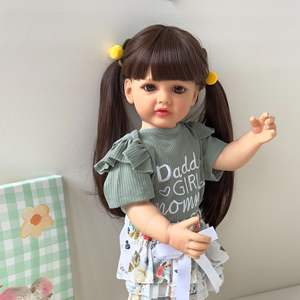 <span class=keywords><strong>Bañera</strong></span> de silicona de cuerpo completo de 55cm, <span class=keywords><strong>muñeca</strong></span> de bebé para niñas, juguete infantil resistente al agua para divertirse, interacción entre padres e hijos - Product Image 4