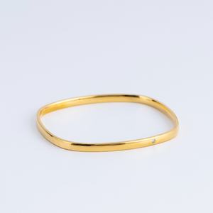 Hot Sale Unisex <b>Stainless</b> <b>Steel</b> Square Bracelet Single Stone Diamond Minimalist Fashion Customized Engagement Buddhism <b>Bangles</b> - Product Image 2