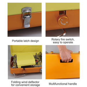 Réchaud à gaz portable mini <span class=keywords><strong>butane</strong></span>/<span class=keywords><strong>propane</strong></span> GARIDA au design moderne pour les campeurs, équipement de cuisine à <span class=keywords><strong>prix</strong></span> raisonnable GCCS-D002 - Product Image 4