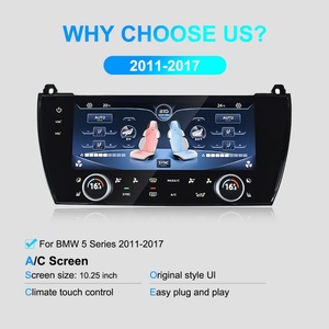 Navihua - Unidad Principal Estéreo para Automóvil de 10.25 Pulgadas con Panel de Control de Climatización para BMW Serie 5 F10 F11 2011-2017, Pantalla Multimedia - Product Image 3