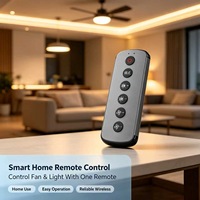 Control Remoto Inalámbrico de 6 Teclas y 433MHz, Carcasa Personalizada, Teclado para Ventilador, Luz y Calefactor, Diseño Personalizado de Fábrica OEM ODM