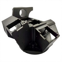 Service professionnel d'usinage CNC 5 axes par électroérosion à fil, fabrication sur mesure de boîtiers rotatifs en aluminium oxydé noir, directement du fabricant, pour l'industrie
