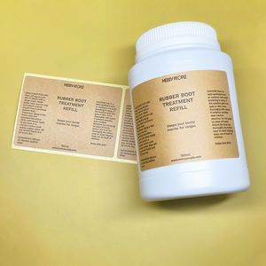 Label Kertas Kraft Logo Kustom Harga Pabrik, Stiker Label Persegi Panjang Kosong Perekat Sendiri Ukuran Kecil - Product Image 6