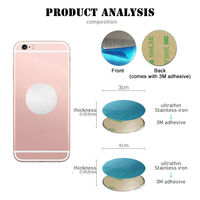 Approvisionnement d'Usine Anneau Magnétique en Acier Inoxydable Patch Magnétique pour Charge Sans Fil Magsafe Téléphone Universel Ultra-Fin Réutilisable