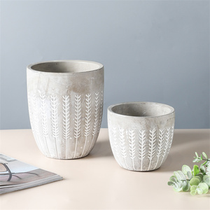 Creative blumentopf Grass Texture Cement Flower Pots For Indoor Plant Desktop Succulent Plant Decor Handmade Small Planter Pots