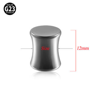 G23 سدادات أذن مزدوجة مضيئة صلبة من التيتانيوم تمتد بمقاييس أذن مطلية بالذهب وموسع بألوان متدرجة ثقب حفلات الزفاف - Product Image 4