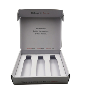 Caja de embalaje de cosméticos corrugado con logotipo impreso personalizado e inserto - Product Image 1