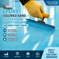 Peinture époxy pour sols à effet marbre à base d'eau, revêtement imperméable, peinture époxy à sable coloré, peinture autonivelante pour sols en béton