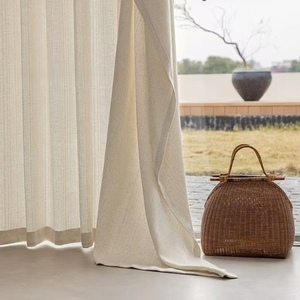 Gaze de lin translucide <span class=keywords><strong>opaque</strong></span> semi-occultant moderne personnalisable <span class=keywords><strong>rideau</strong></span> toutes saisons pour salon balcon chambre fenêtre - Product Image 1