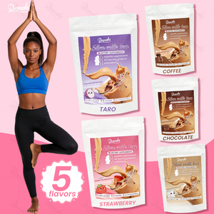 Thé au lait végétalien saveur fruits Dromaka, marque propre, complément alimentaire minceur, isolat de protéines de soja, santé digestive - Product Image 5