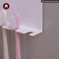 Support mural magnétique pour brosse à dents et rasoir, organisateur de rangement pour salle de bain, étagère sans perçage