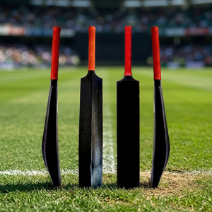 Bate de Críquet de Fibra de Carbono, Mango Rojo, Hoja Negra, Duradero, Ligero, Ambidiestro, Grosor de 13-16 mm, Equipo Deportivo - Product Image 4
