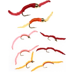 San Juan Worm Fly Fishing, tête de <span class=keywords><strong>mouche</strong></span> en laiton pour pêche à la <span class=keywords><strong>mouche</strong></span>, type Squirmy Wormy, pour truites et truites rousses, leurres de pêche, nymphes de vers de terre, appâts, hameçons - Product Image 1