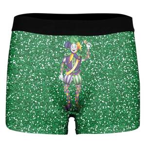 Newest Shiny Green Purple Underwear Mardi Gras Print Mens Briefs <strong>Shorts</strong> - Product Image 4
