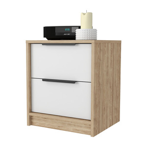 Washington Nightstand Two Large <b>Drawers</b> <b>Storage</b> Cabinet Bedroom Furniture - Product Image 5
