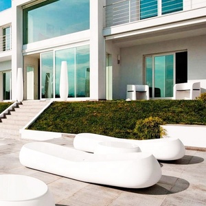 Chaise de lune en fibre de verre au design moderne Lit de soleil inclinable pour l'extérieur pour la plage, le parc ou la salle de sport - Product Image 5