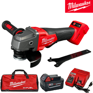 Amoladora Angular Inalámbrica Industrial <span class=keywords><strong>Milwaukee</strong></span> M18 FUEL para Construcción, Reparación de Automóviles, Eliminación de Óxido, Juego Completo de Herramientas Eléctricas - Product Image 1