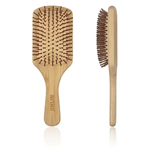 Wide Tooth Comb Mini Wet Original Eco Friendly Custom Flexible Wooden Paddle Detangling Hair Brush Manufacturers For Salon